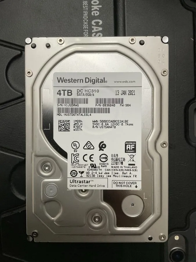 Жёсткий диск Western Digital Ultrastar DC HC310 4TB 3.5in SATA 6Gb/s 7200RPM 256