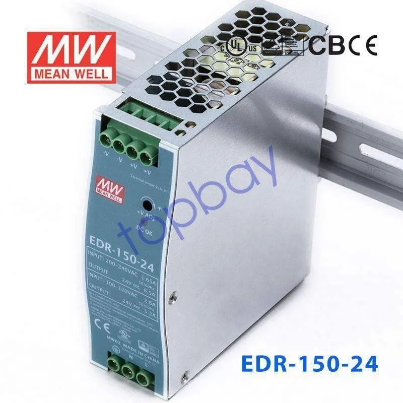 Блок питания EDR-150-24 150W Economical AC to DC DIN Rail Power Supply 24V DC 6.