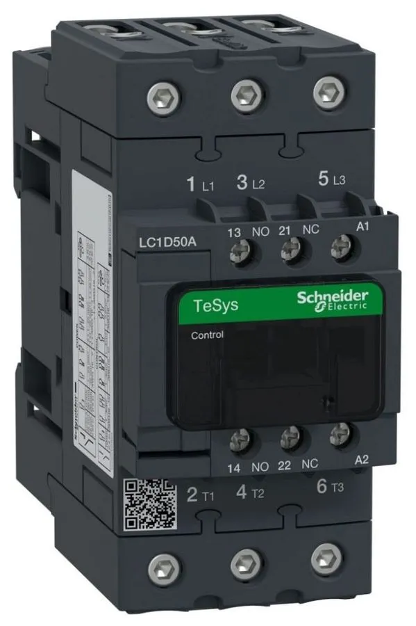 Контактор Schneider LC1D50AB7 TeSys D Magnetic Contactor 50A 24V AC