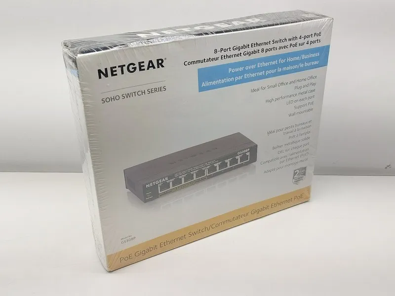 Коммутатор Netgear GS308P 8-PORT Gigabit Ethernet Switch w/ 4-PORT PoE Switch; 6