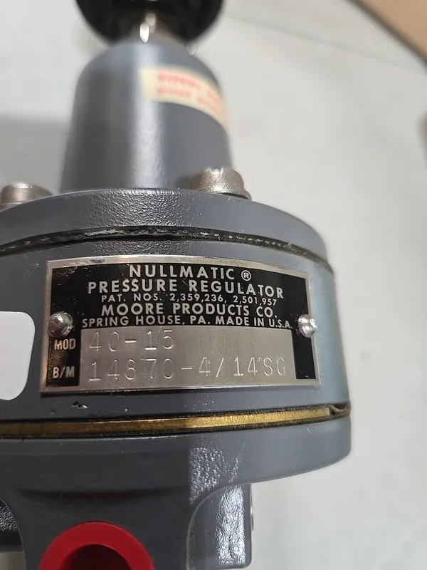 Трубопроводная арматура SIEMENS NULLMATIC PRESSURE REGULATOR MODEL 40-15 B/M 148 — фото лота 1
