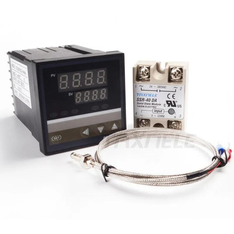 Термопара Digital PID Temperature Controller REX-C700 SSR Relay 40A K Thermocoup — фото лота 1