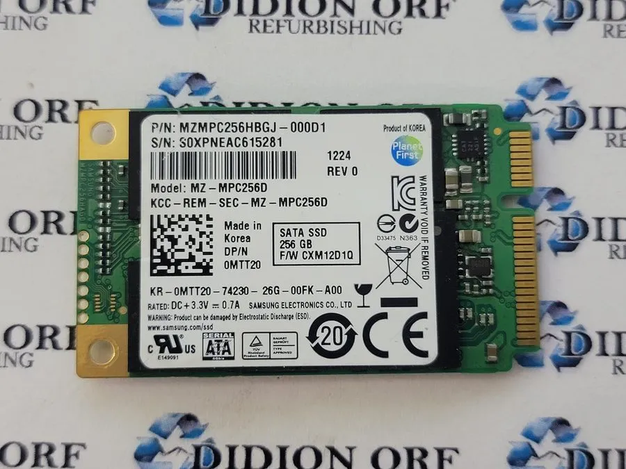 SSD-накопитель Samsung PM830 256GB mSATA SSD MZ-MPC256D SATA III 93% Health Wipe