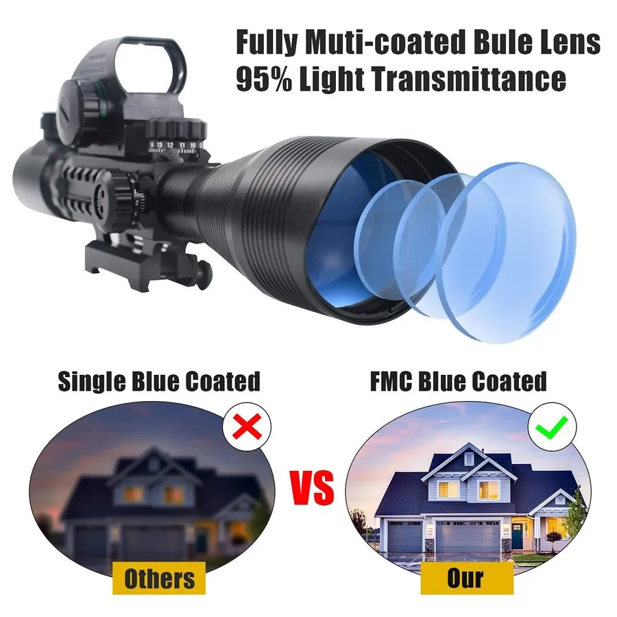 Оптико-электронная система UUQ C4-12X50 Rifle Scope Dual Illuminated Reticle W/L — фото лота 1