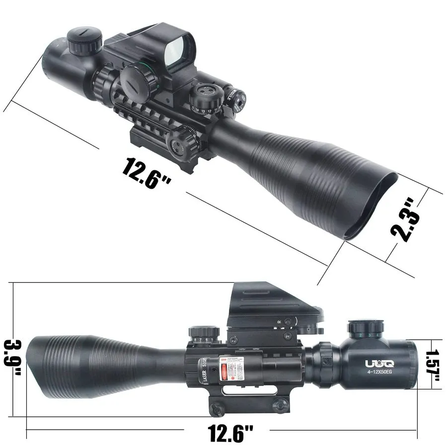 Оптико-электронная система UUQ C4-12X50 Rifle Scope Dual Illuminated Reticle W/L — фото лота 2