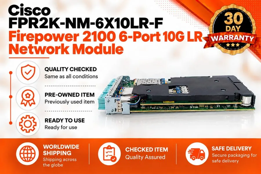 Межсетевой экран Cisco FPR2K-NM-6X10LR-F Firepower 2100 6-Port 10G LR Network Mo