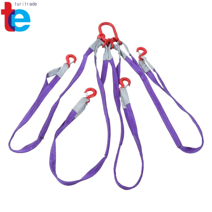 Строп 1/4in x 5ft G80 Chain Sling 6600lb with Hooks Adjustable Lifting Rigging