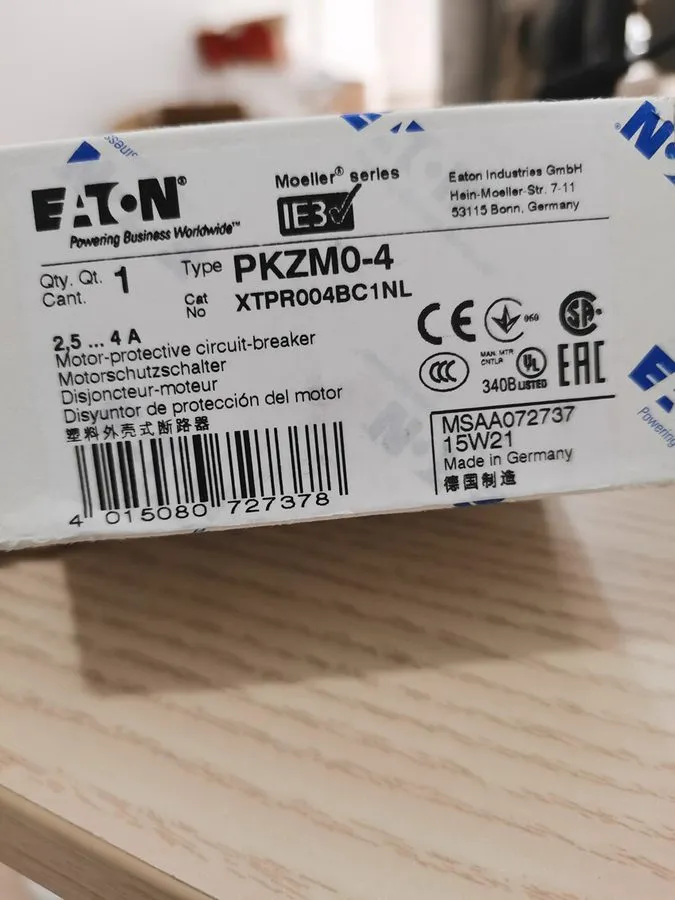 Автоматический выключатель EATON PKZM0-4 MOTOR PROTECTION CIRCUIT BREAKER RANGE 
