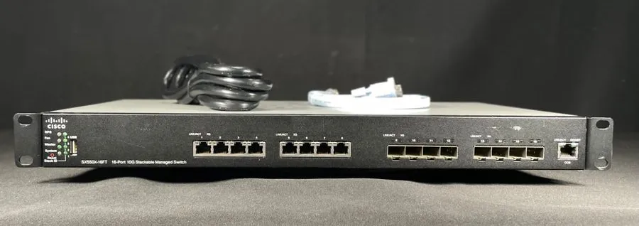 Коммутатор Cisco SX550X-16FT-K9 16 Port 10G Managed Switch 8x RJ45 8x SFP+