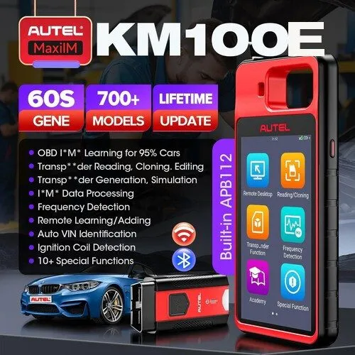 Диагностический сканер Autel Scanner MaxiIM KM100, 2026 Key FOB Programming Car  — фото лота 1