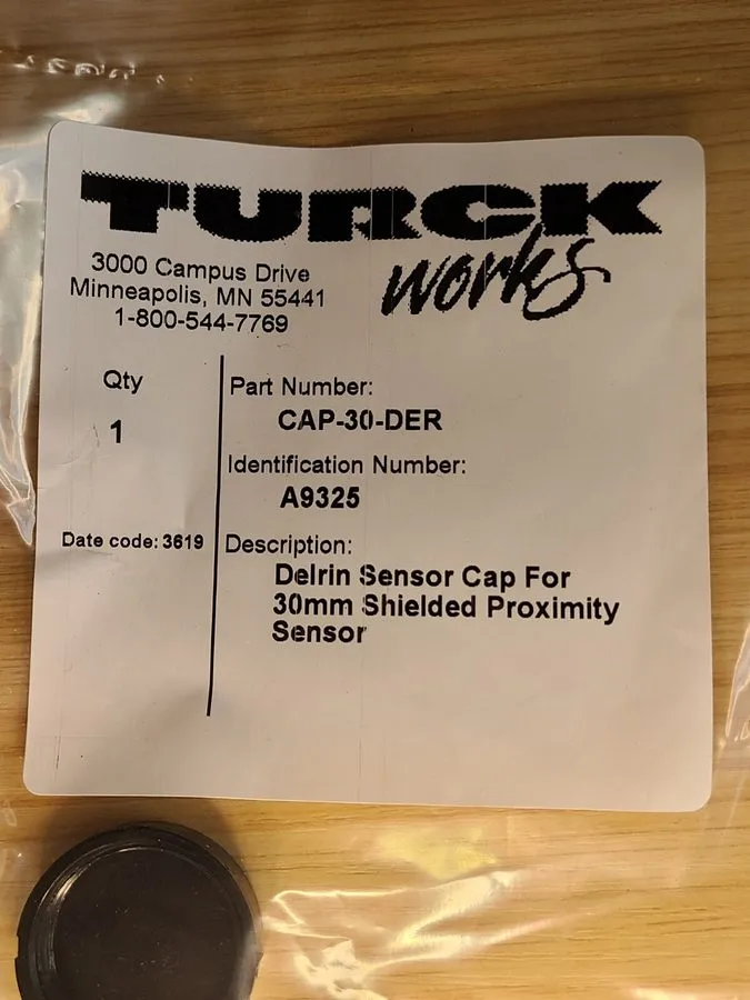 Датчик приближения Turck CAP-30-DER Delrin Sensor Cap — фото лота 1