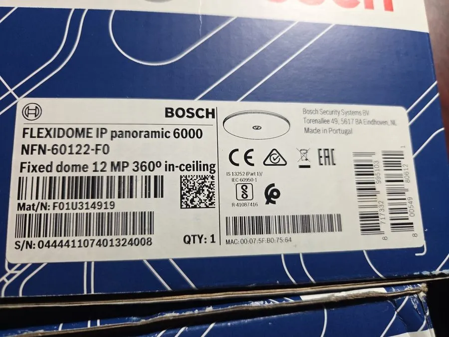 Камера Bosch NFN-60122-F0 IP Fixed Dome 12MP 360º IVA Panoramic Flexidome Camera — фото лота 1