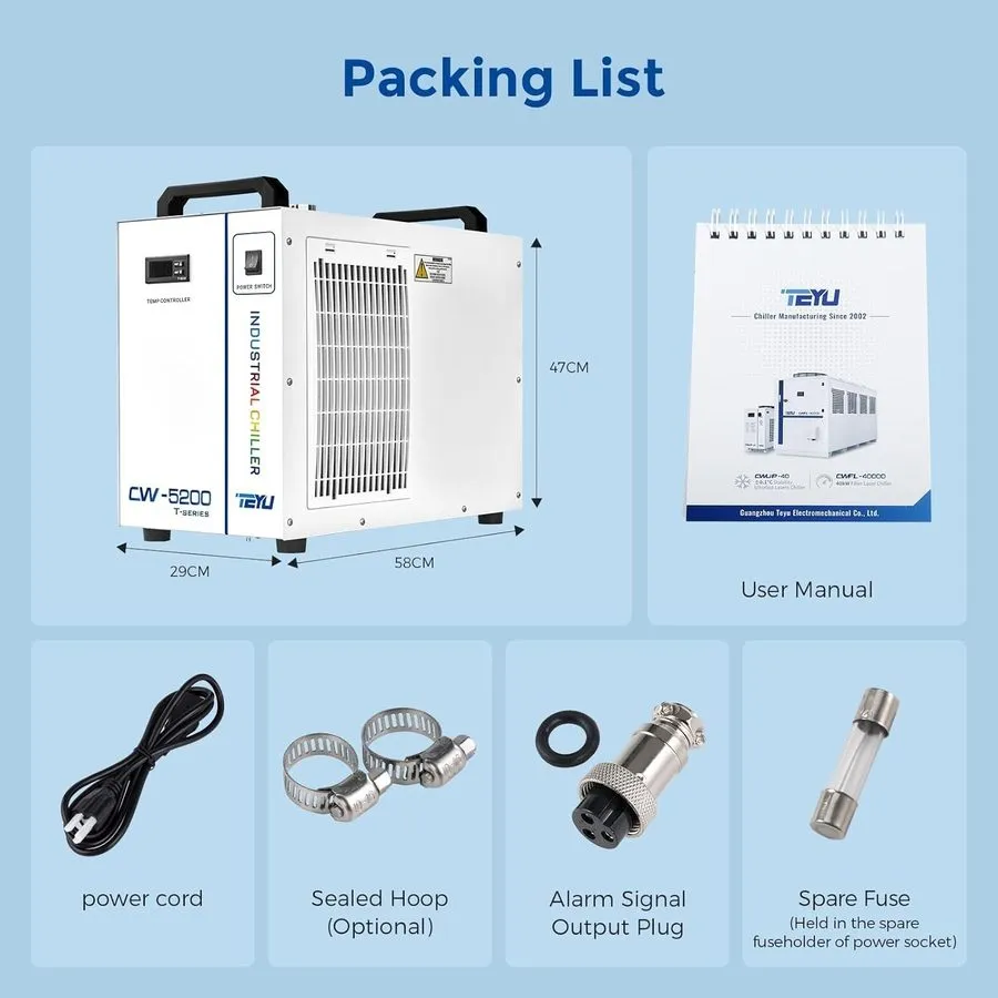 Лазерный гравёр Industrial Water Chiller для CNC/CO2 Laser Engraver Machines CW-