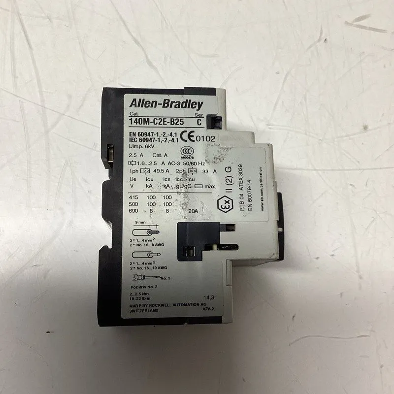 Автоматический выключатель Allen Bradley 140M-C2E-B25 Motor Protection Circuit B — фото лота 3