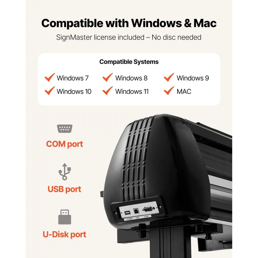 Режущий плоттер Uimoso 28-Inch Vinyl Cutter Machine with Plotter Printer Bundle — фото лота 2