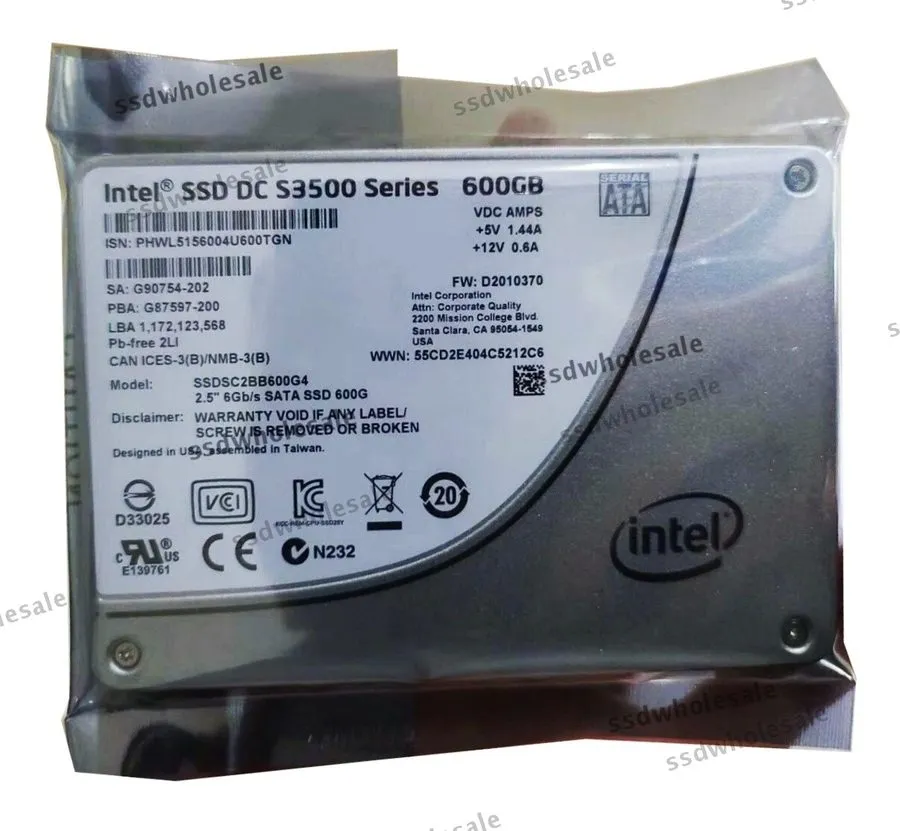 SSD-накопитель Intel 600GB SATA SSD 2.5" Intel DC S3500 SSD SSDSC2BB600G4