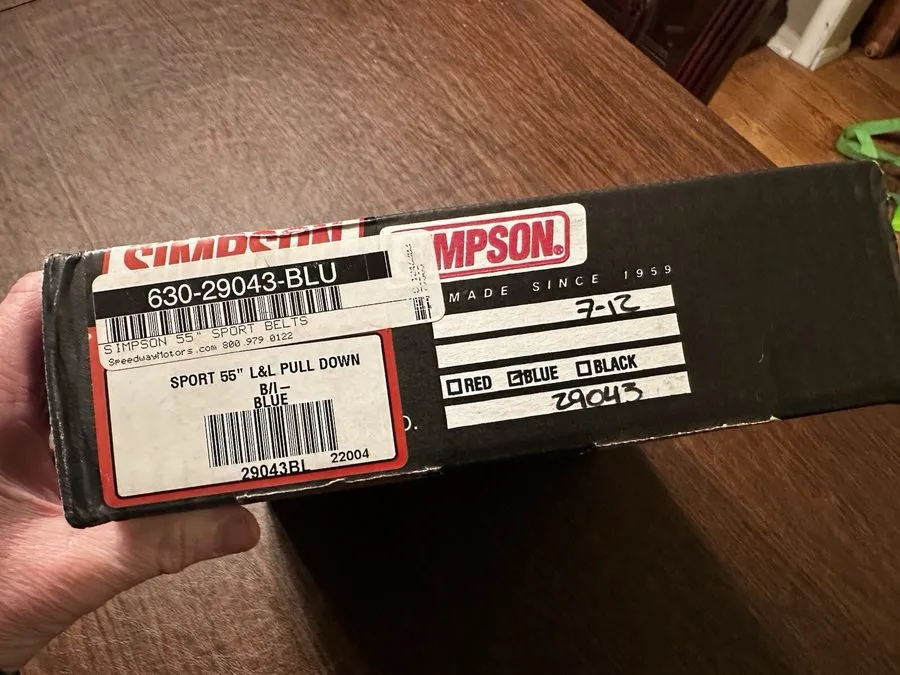 Жгут проводов Simpson Racing Harness 55 Inch 5-Point Sport Belt Combo Latch/Link