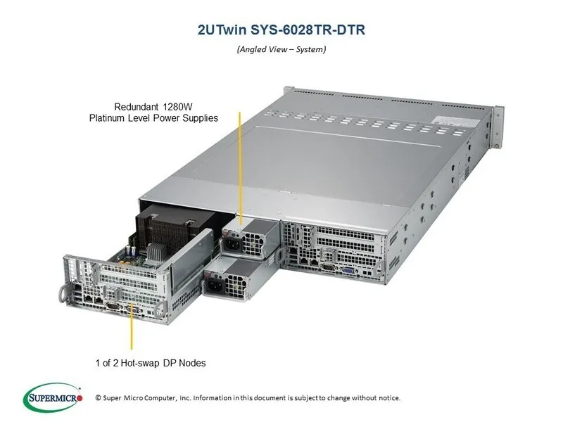 Сервер Supermicro SYS-6028TR-DTR Barebones Server