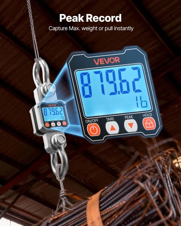 Весы Digital Crane Scale, 6600 lbs/3000 kg Max Capacity, Heavy Duty Industrial H — фото лота 2