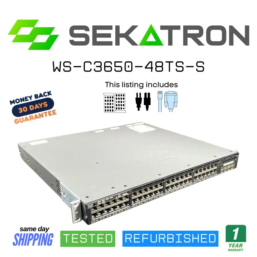 Коммутатор Cisco WS-C3650-48TS-S V01 48-Port PoE+ Network Switch; 6171301