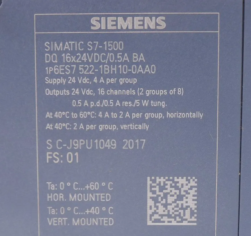 ПЛК 6ES7522-1BH10-0AA0 Siemens