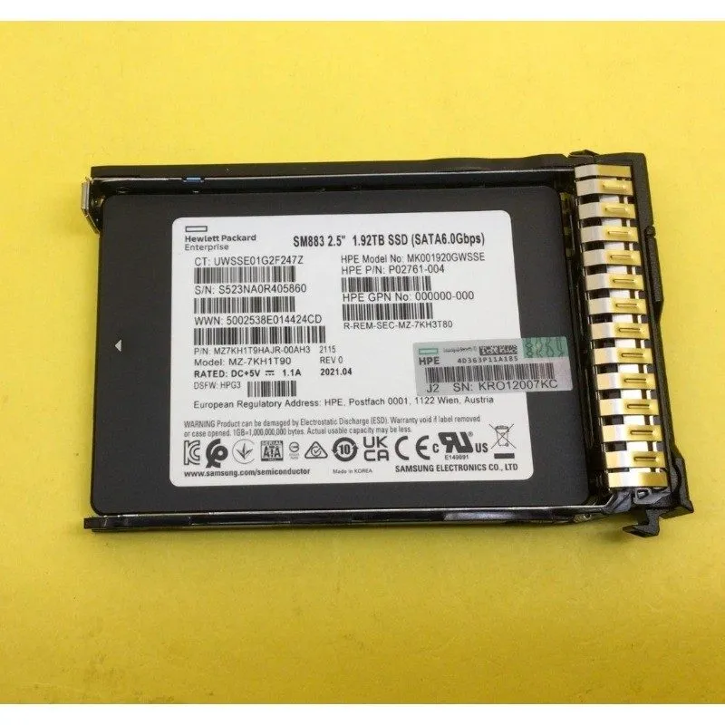 Сервер HPE/Samsung 2.5" 1.92TB SATA 6G G10 Server SSD Replace 875513-B21 875657-