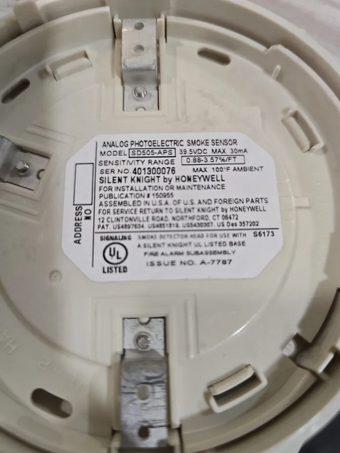 Оборудование пожарной сигнализации Silent Knight SD505-APS Addressable Smoke Det
