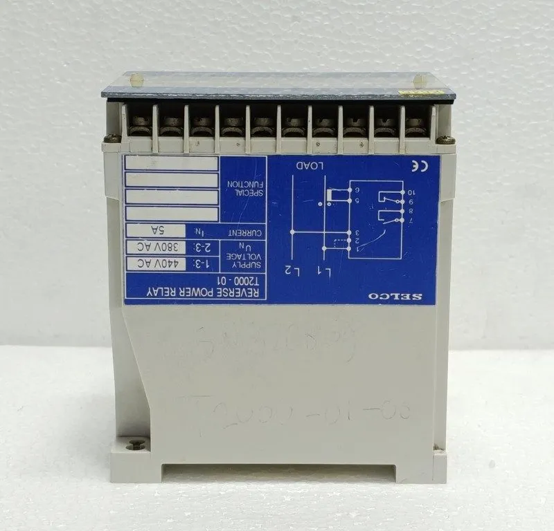 Реле SELCO T2000-01 REVERSE POWER RELAY 440V 380V 5A GENERATOR PROTECTION UNIT — фото лота 1