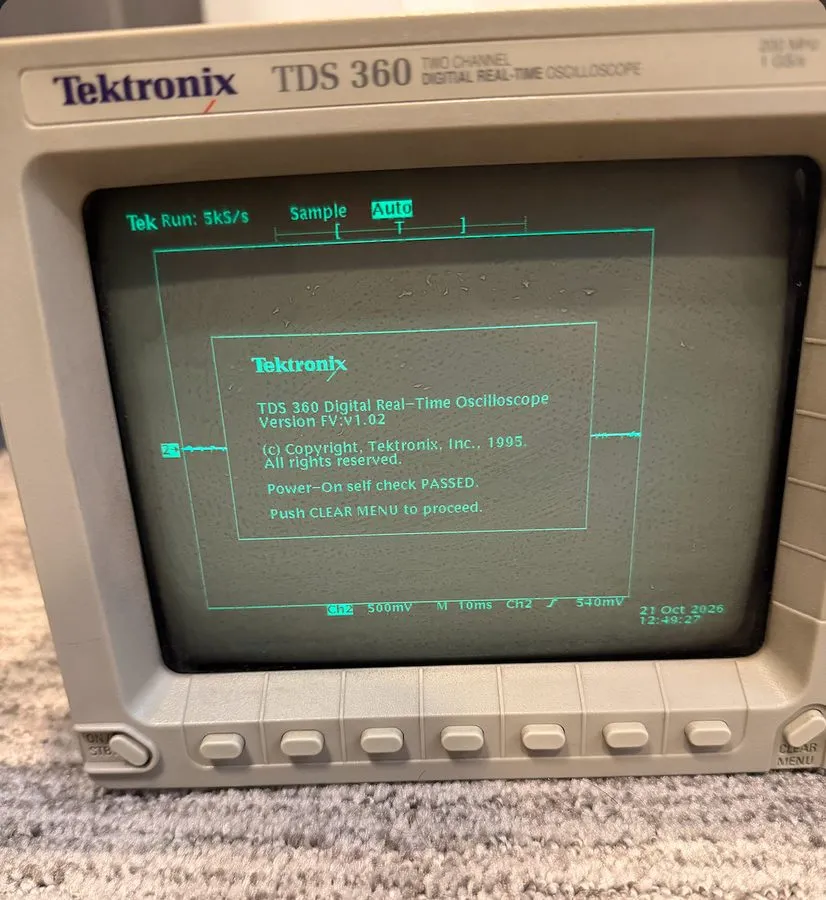 Осциллограф Tektronix TDS 360 Digital Oscilloscope 200MHz 1GS/s 2 channels, Powe