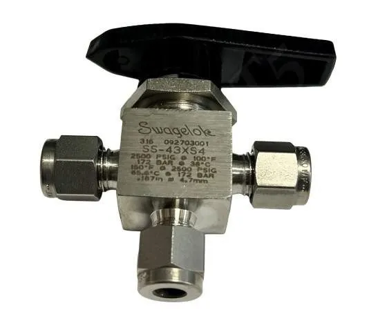 Клапан Swagelok SS-43GXS4 Three way ball valve shipping