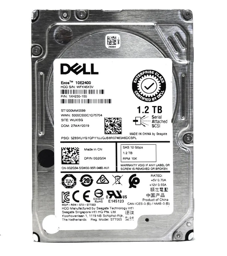 Сервер Dell Seagate Exos ST1200MM0099 1.2 TB 10K RPM 12Gb/s 2.5" SAS Server Hard