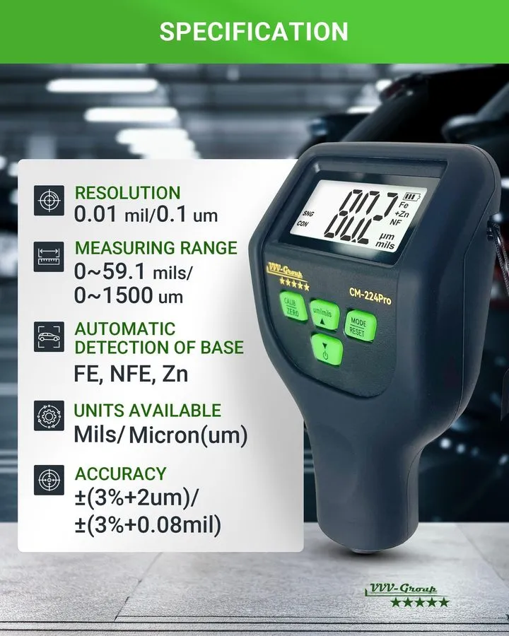 Толщиномер Paint Thickness Gauge CM-224Pro Automotive Coating Thickness Meter 0–