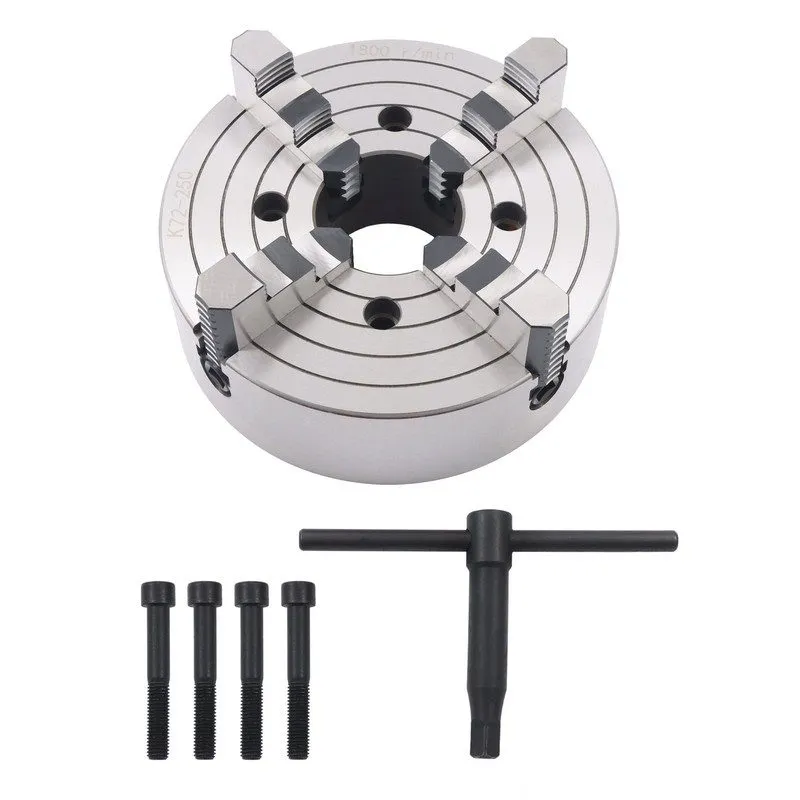 Режущий инструмент LABLT 10" K72-250 4-Jaw Lathe Chuck 0.6-9.84in Clamping Range — фото лота 2