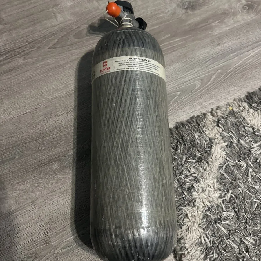 Газоанализатор Scott 4.5 SCBA 4500 PSI 45 min Cylinder Tank Carbon Bottle w/ val — фото лота 1