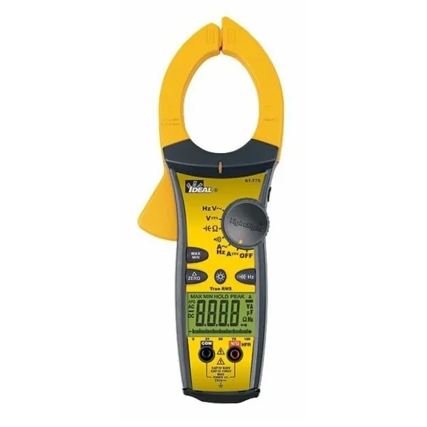 Дисплей Ideal 61-775Ga Clamp Meter, 4 Digit Lcd, 1, 000 A, 2.0 In (51 Mm) Jaw