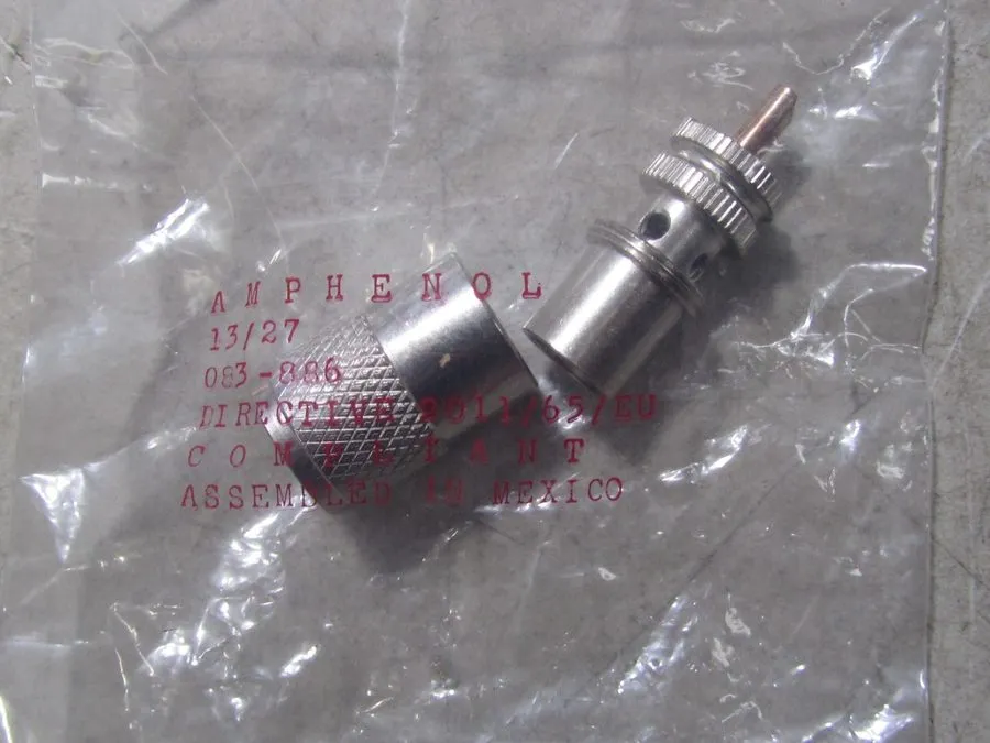 Разъём AMPHENOL 83-89 PL-259 UHF MALE CRIMP-ON ANTENNA CONNECTOR — фото лота 1