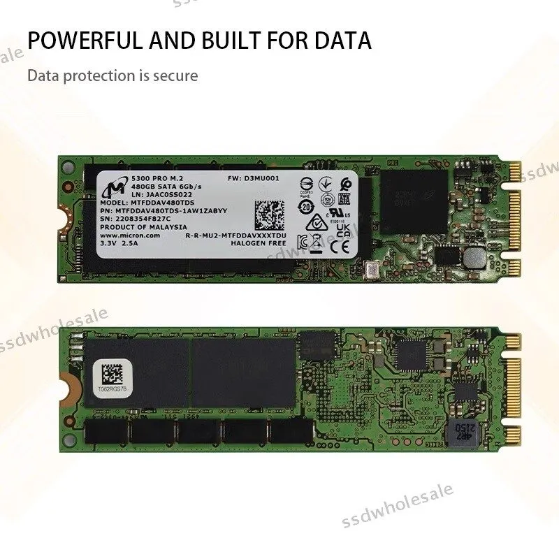 SSD-накопитель Micron 5300 PRO 480GB M.2 2280 SATA 6Gbps MTFDDAV480TDS-1AW1ZABYY