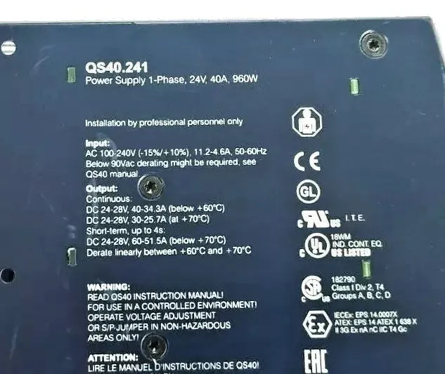 Блок питания PULS QS40.241 Dimension DIN Rail Power Supply 24v 40A 960w (30 Day 