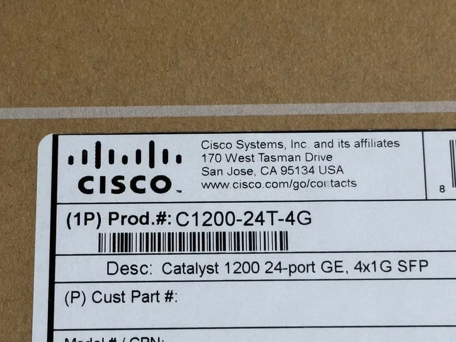 Коммутатор Cisco Catalyst 1200-24T-4G Smart Switch, 24 Port GE, 4x1GE SF