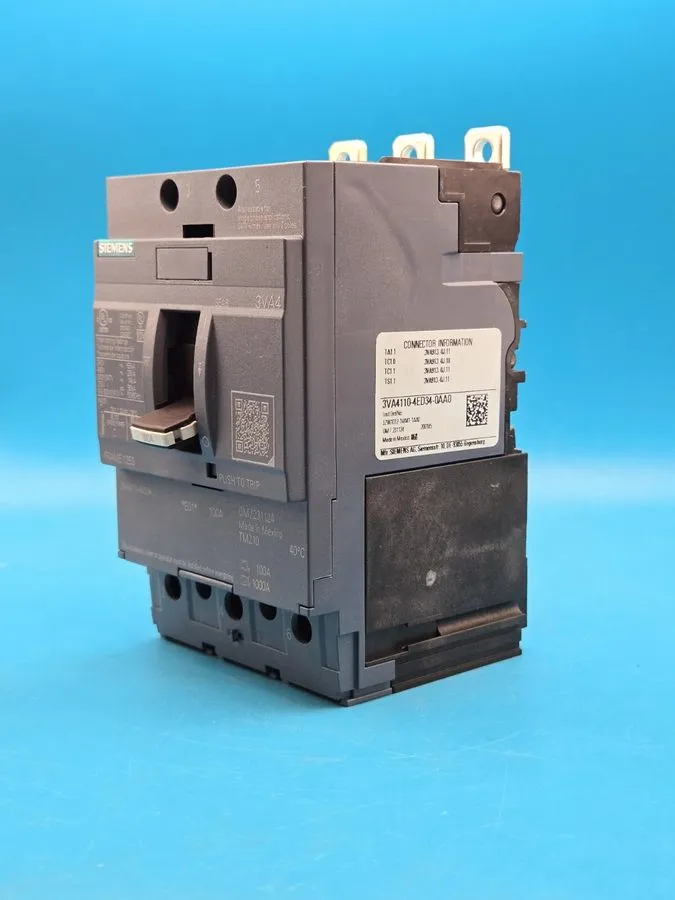 Автоматический выключатель Siemens 3VA4110-4ED34 Bolt-On 600V 100A 3 pole breake — фото лота 1