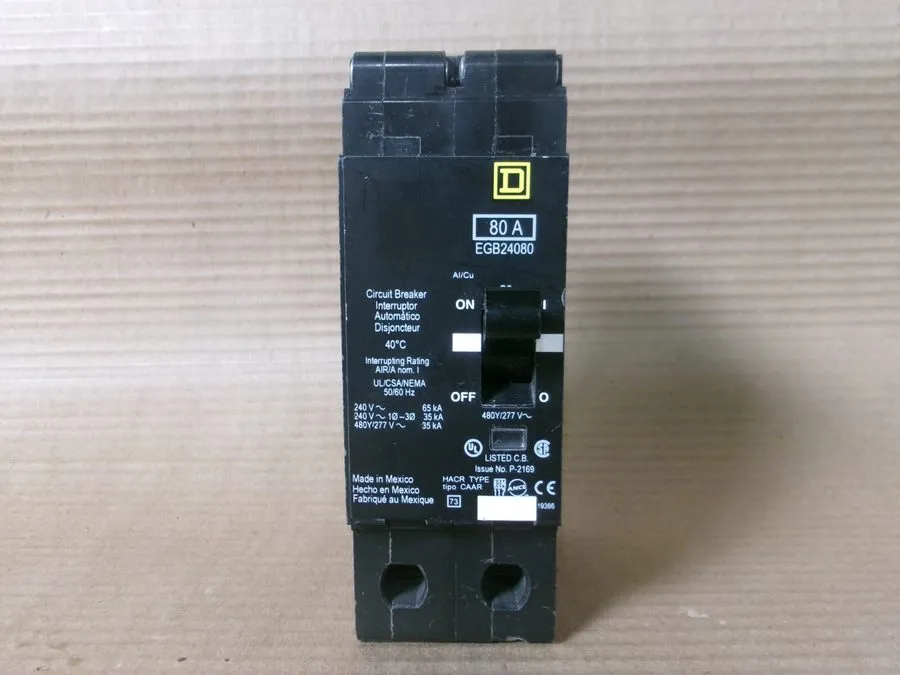 Автоматический выключатель Square D EGB EGB24080 2 Pole 80 Amp 480V Circuit Brea