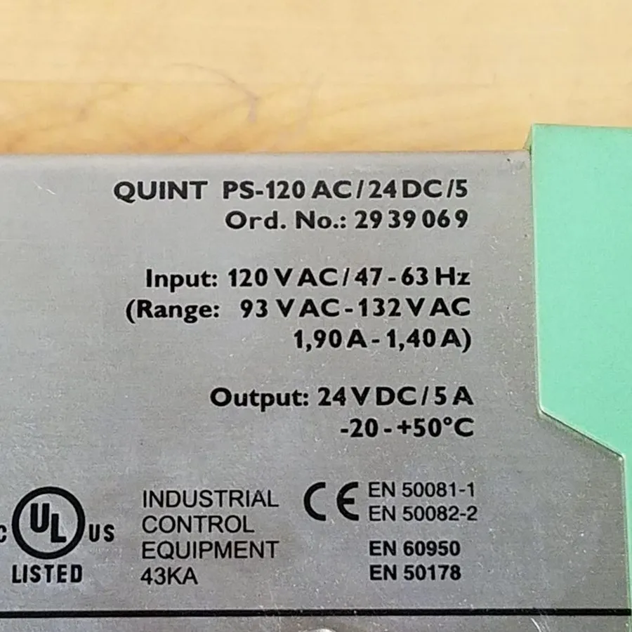 Блок питания Phoenix Contact PS-120 AC/24DC/5 2939069 DIN Rail Power Supply 24VD