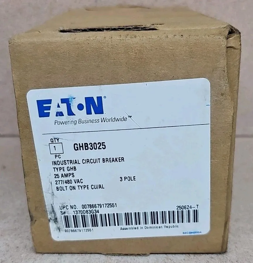 Автоматический выключатель Eaton Cutler Hammer GHB GHB3025 3 Pole 25 Amp 480V Ci