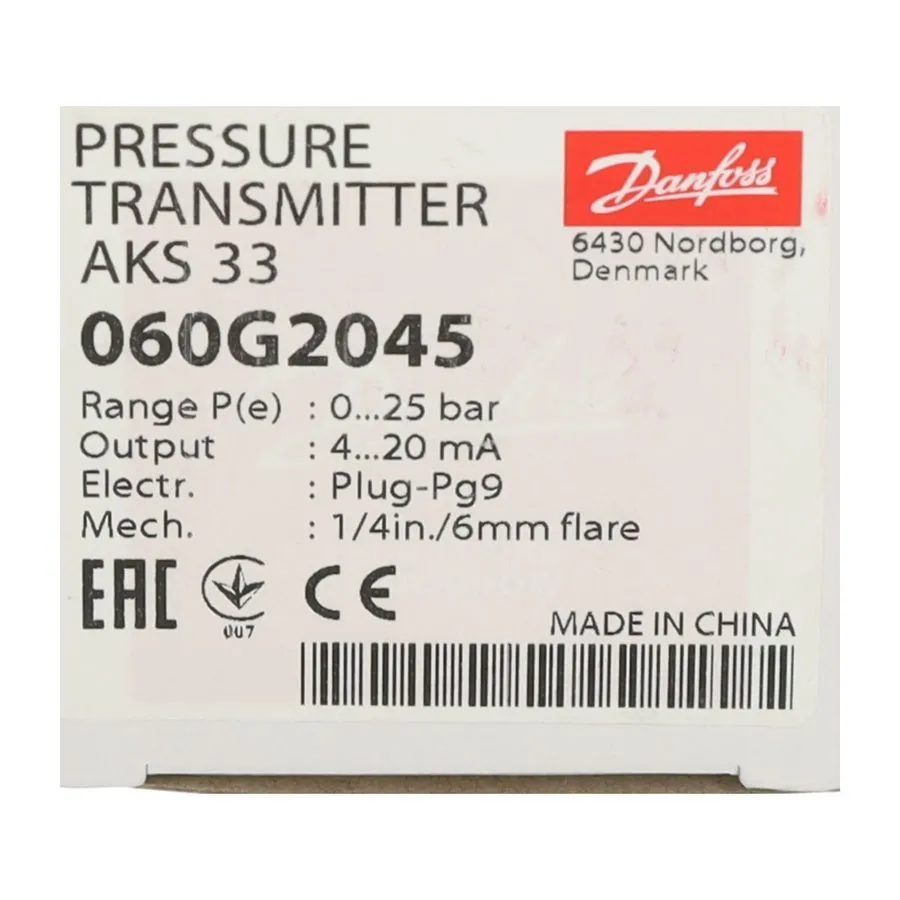 Датчик давления Danfoss AKS33 060G2045 pressure transmitter