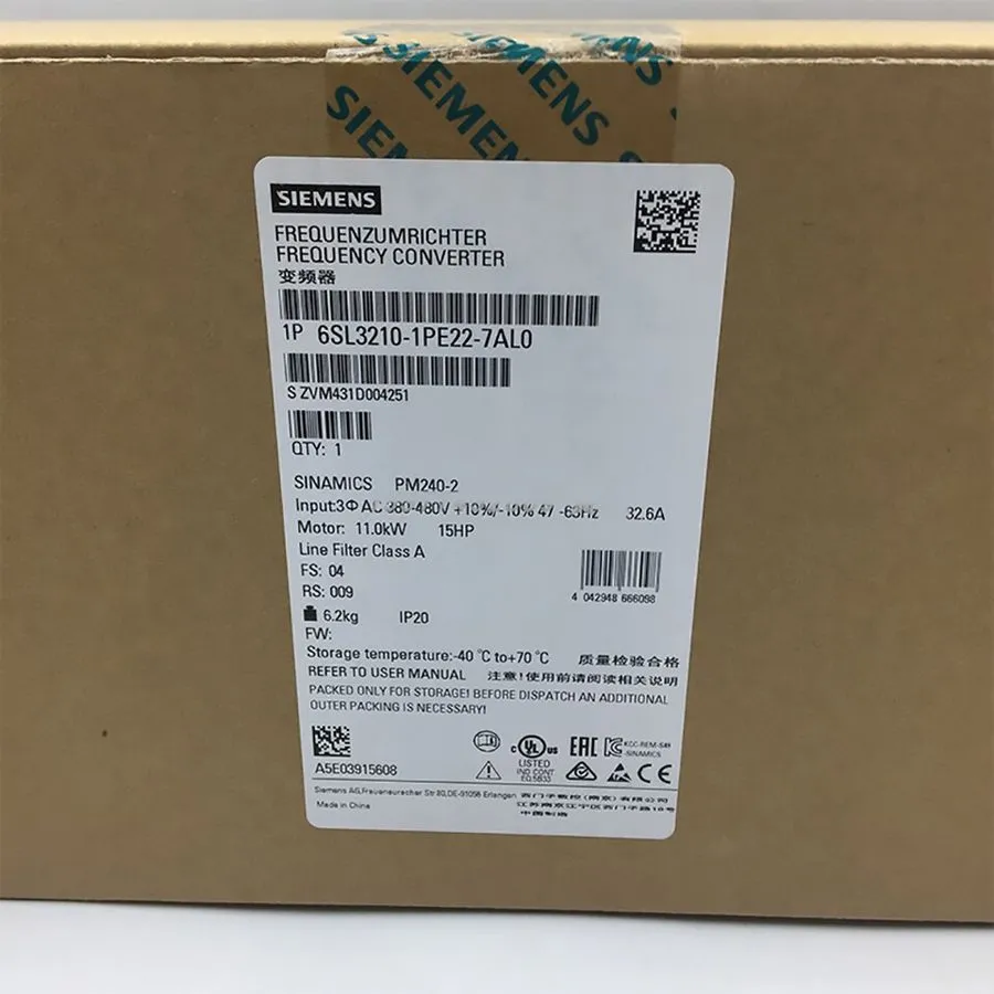 Частотный преобразователь Siemens SINAMICS G120 6SL3210-1PE22-7AL0
