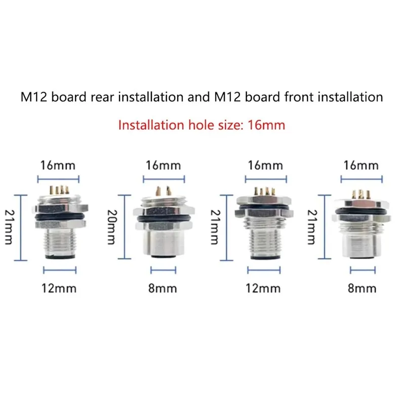 Датчик 1.64Ft M12 5 Pin a Code Female Connector Cable, IP67 Waterproof Front Mou