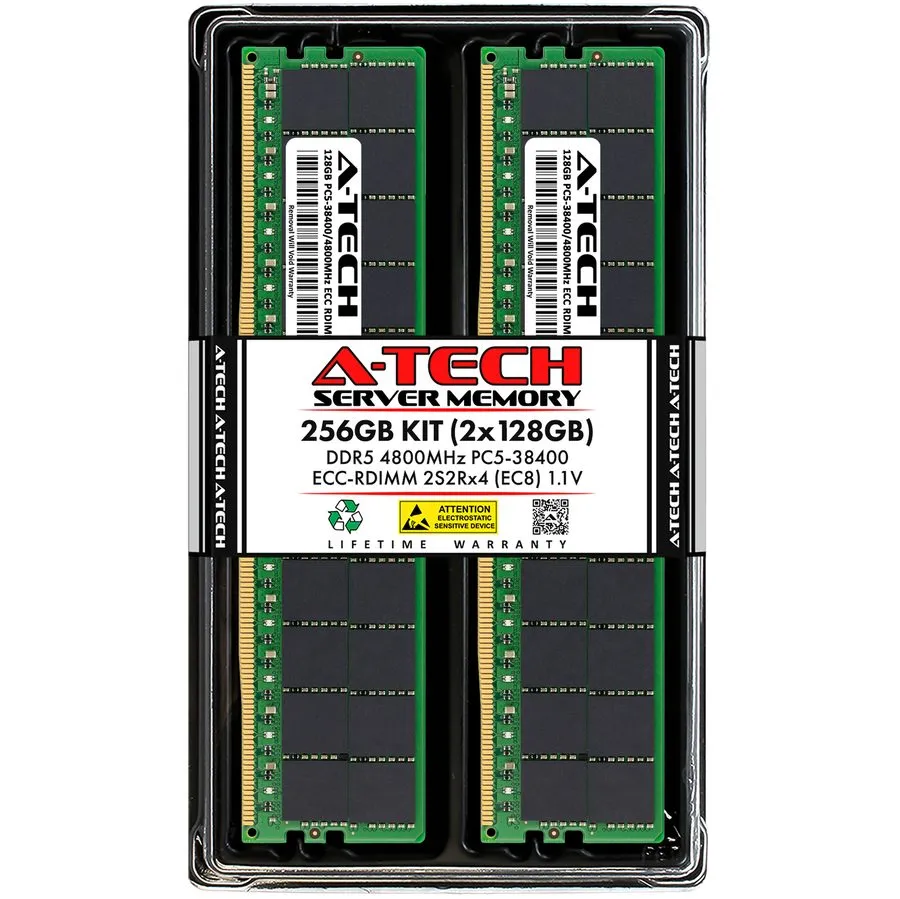 Модуль памяти 256GB 2x128GB PC5-4800 EC8 RDIMM Supermicro SuperServer SYS-821GV- — фото лота 1