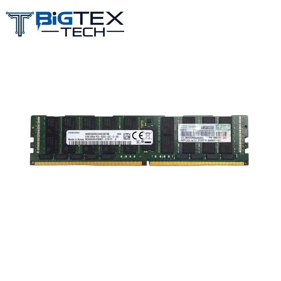Модуль памяти Samsung 64GB DDR4-2666 PC4-21300 ECC LRDIMM HPE OEM 840759-091 M38