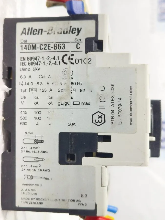 Автоматический выключатель Allen Bradley 4-6.3A 3 Pole Motor Protection Circuit 