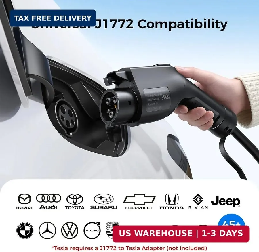 Аккумулятор 2026 Level 1&2 EV Charger, 8-16Amp, 25FT Cord, J1772 EV/PHEVs | NEMA